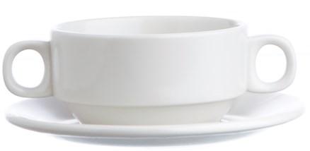 Buljongkopp med fat i serie Line