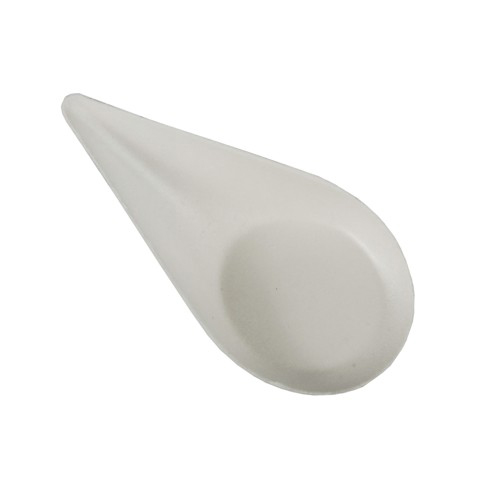 Minitallrik "Droppe" Fingerfood 50 pack, gjord av sockerrör, miljövänlig 10,5 cm x 5,7 cm vit