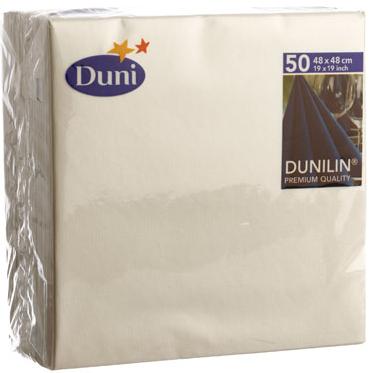 Pappersservett Dunilin m linnekänsla, vit,