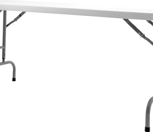 Bord höjbart i 6 olika höjder, längd 1,83 meter x bredd 76 cm, fällbara metallben. Höjbar till höjderna: 72, 74, 84, 89, 94 och 108 cm