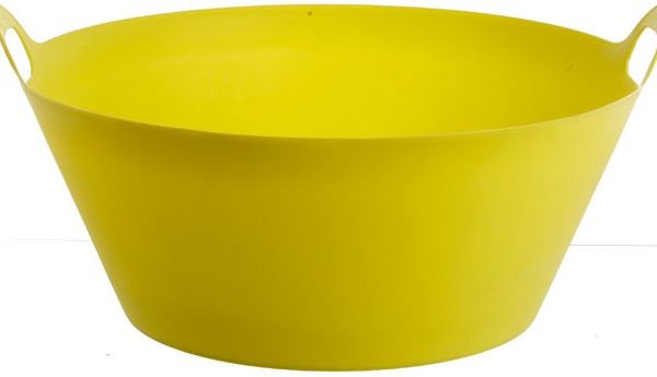 Plastbalja - gul, 50 cm diameter