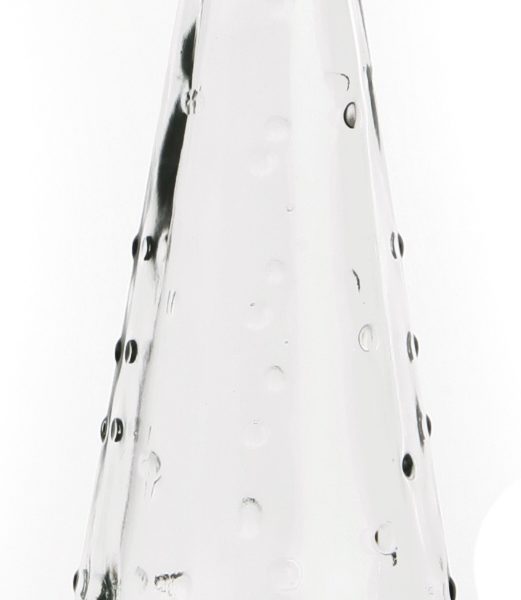 Vas i glas enkel modell 19 cm - smal för 1-2 snittblommor