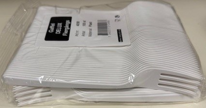 Engångsgaffel Vit 100 pack, äv. återanvändbara